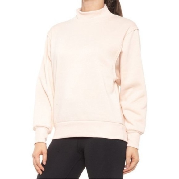 Gaiam Light Pink Mock Neck Pull Over Sweatshirt - Picture 1 of 5
